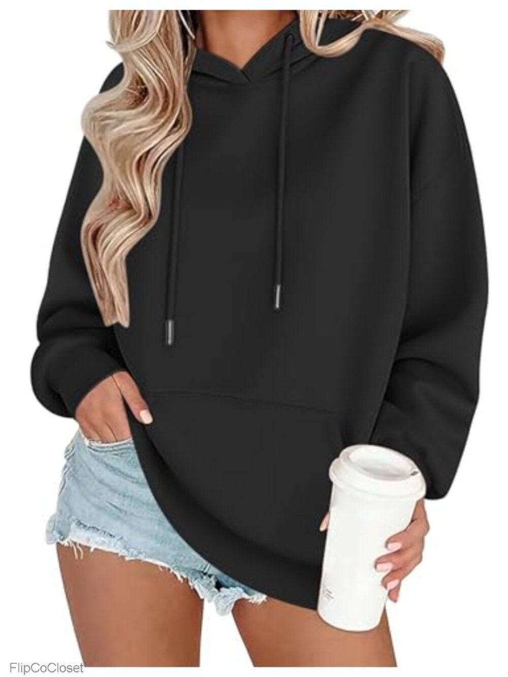 Oversized Fleece Hoodie Long Sleeve Pullover Pocket